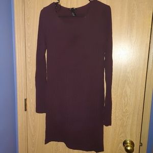 Basic long sleeve H&M dress plum, medium